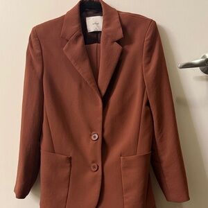 Artizia Wilfred Dusty Dark Pink Crepe Oversized Blazer